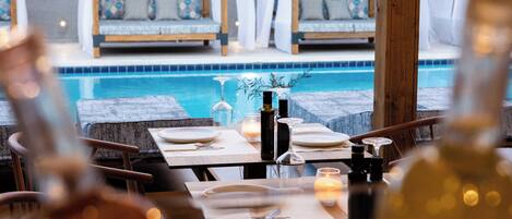 Lunch, dinner served; Greek cuisine, beach views