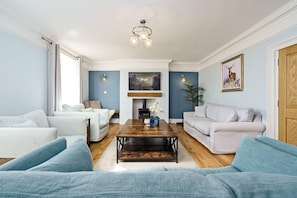 Smart TV, fireplace