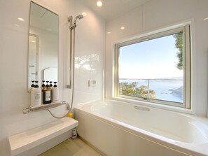 Family Villa, Non Smoking | Bathroom | Combined shower/tub, hair dryer, electronic bidet, towels