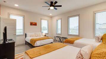 2 bedrooms, desk, iron/ironing board, travel crib