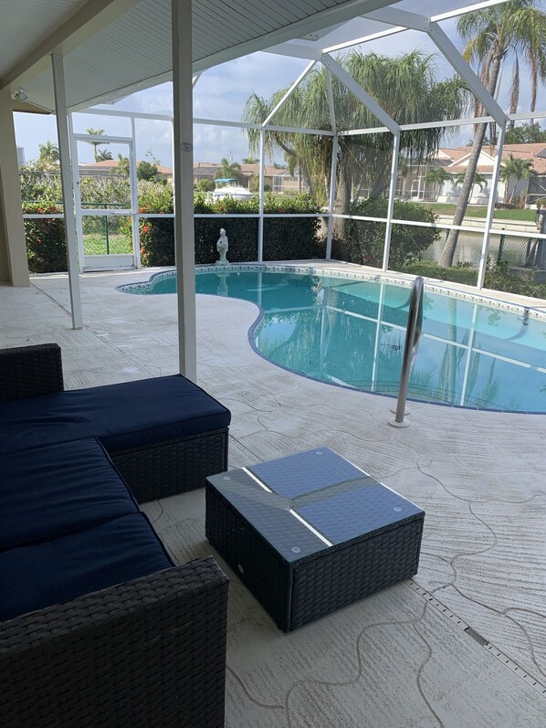 Outdoor pool, a heated pool - 3 Bedroom Canal Access Heated Pool (Punta Gorda)