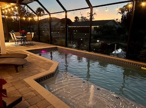 Outdoor pool, a heated pool
