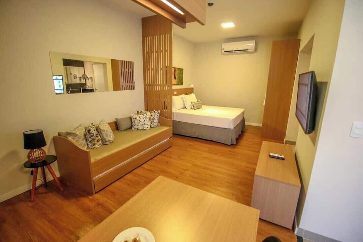 公寓, 1 張標準雙人床 | 迷你吧、房內夾萬、書桌、手提電腦工作空間