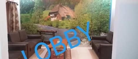 Sittområde i lobbyn