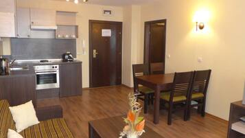 Apartment | Living room | 30-inch TV with cable channels