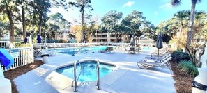 Outdoor pool, a heated pool