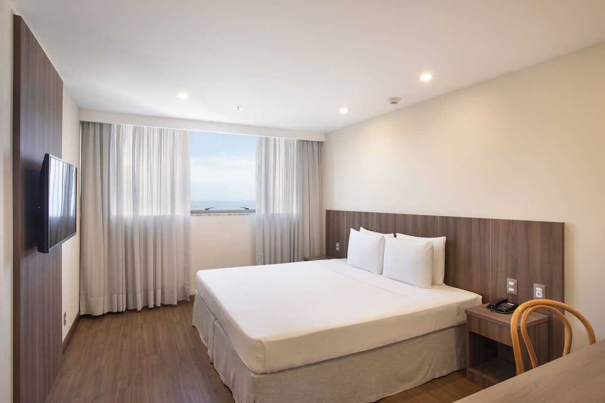 Hypo-allergenic bedding, minibar, in-room safe, desk