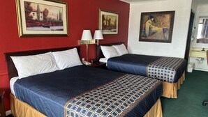 Two Queen Bed Non Smoking | Wi-Fi ฟรี, ผ้าปูที่นอน