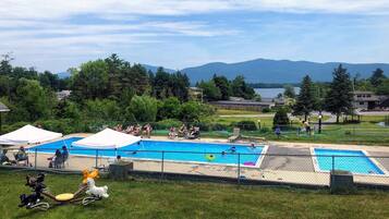 Piscina externa, piscina aquecida