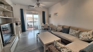 TV, DVD player, stereo