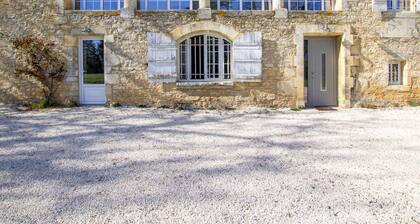 Spacious 19th-century house with private pool, AC, park, and modern amenities in Dordogne countryside