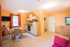 Standard Apartment | Living area | 32-inch flat-screen TV with cable channels, TV