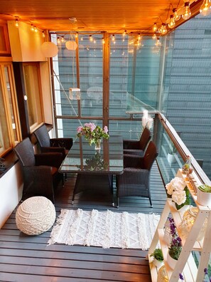 Deluxe Apartment | Terrace/patio - Superb 1BR home with sauna and terrace (Helsinki)