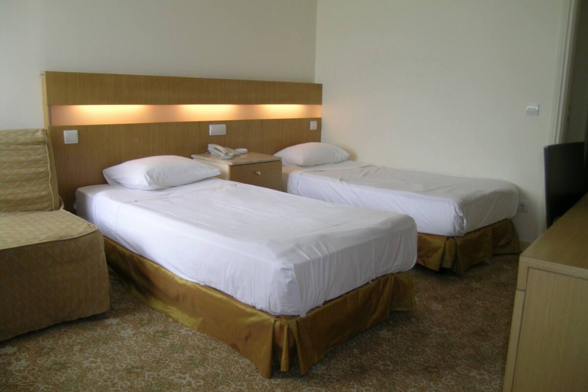 1 habitación y ropa de cama de alta calidad