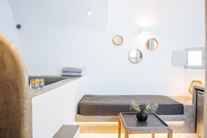 Deluxe Villa | Living area | Smart TV - Aetheria Villas (Santorini)