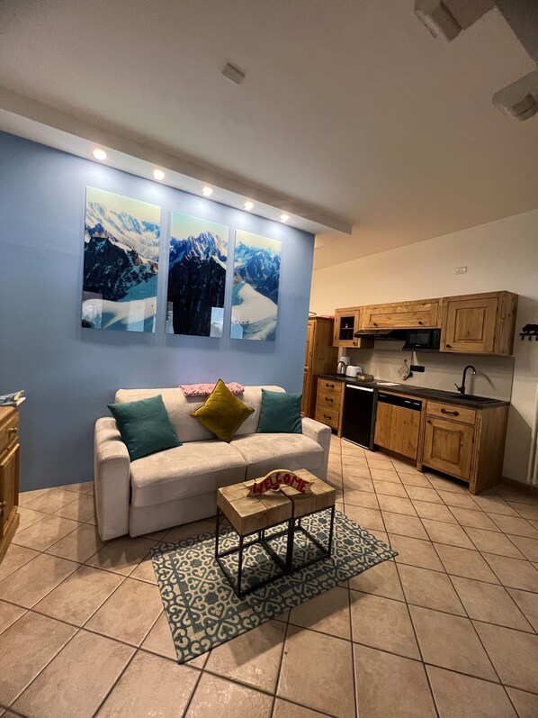 Living area - Apartment 9 - Blue Moon (Breuil-Cervinia)