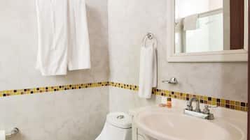 Ducha, secador de pelo, toallas, jabĂłn
