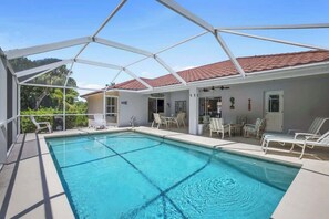 A heated pool