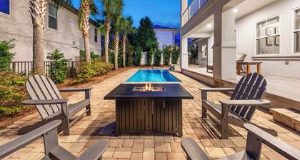 🏖️🐚 Sweet Caroline | Dog Friendly* | Private Pool/Spa | 2 Min to Beach | Firepit | Free Golf