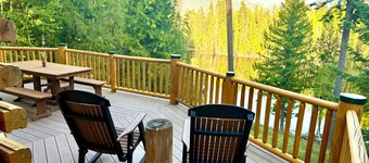 Montana Mountain Log-Lodge with lake views, lake access & mountain views