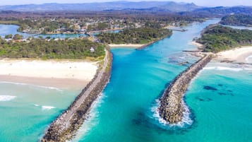 Beach nearby, sun-loungers