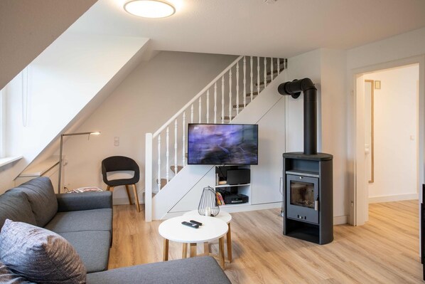 TV, stereo - Vacation apartment Wrixumer Marsch - Located directly on the marsh (Wrixum)