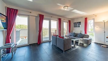 TV, DVD player, stereo