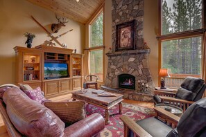 TV, fireplace, DVD player