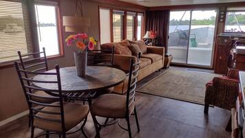 Premium House | Living area | 50-inch Smart TV with cable channels, TV, DVD player