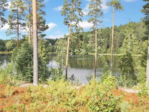 A serene lakeside view with tall trees and a calm body of water. - Vuokatin loiste 9 a 3 by Interhome (Sotkamo)