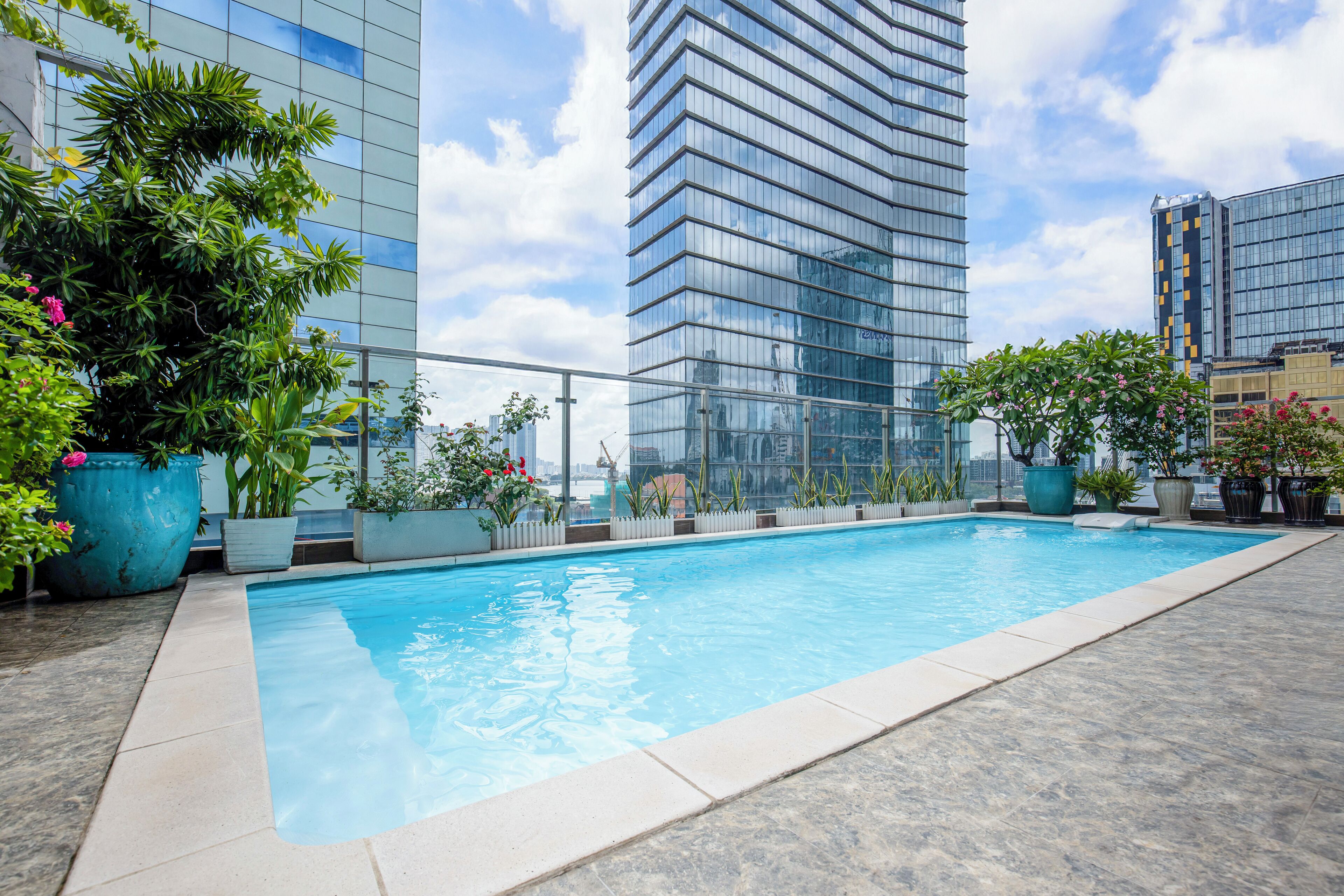 Outdoor pool, open 6:00 AM to 8:00 PM, sun loungers