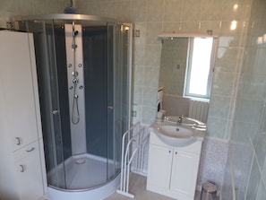 Shower, hair dryer
