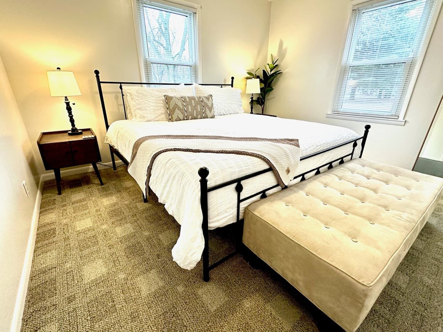 2 bedrooms, iron/ironing board, travel crib, free WiFi