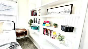 2 bedrooms, iron/ironing board, travel crib, free WiFi