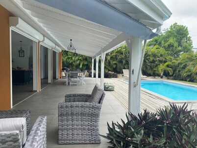 New Villa Océane with swimming pool, very large living room opening onto the garden