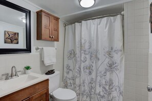 Hair dryer, soap, shampoo