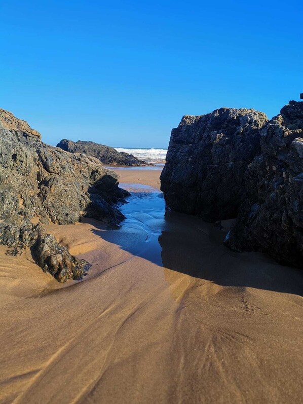 Beach nearby, sun-loungers