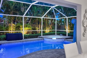 A heated pool
