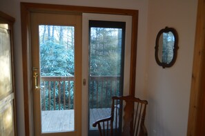 Step out onto the balcony and take in the serene forest views from the comfort of your own space.