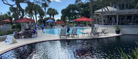 Outdoor pool, a heated pool