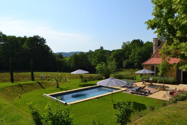Outdoor pool, a heated pool