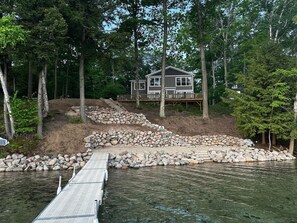 Exterior - Long Lake Retreat: Deck, Dock, BBQ, and brand-new sloped path! (Traverse City)