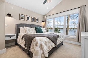 3 bedrooms, desk, iron/ironing board, travel crib - Long Lake Retreat: Deck, Dock, BBQ, and brand-new sloped path! (Traverse City)