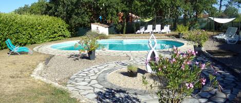 Piscine extérieure, piscine chauffée