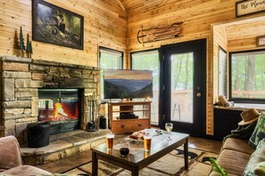 Smart TV, fireplace, video games, Netflix