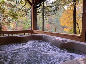 Outdoor spa tub - Riverfront • Hot Tub • Convenient Location (Blue Ridge)