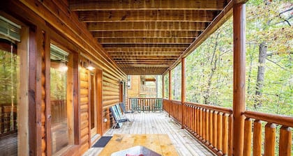 "Cozy Family Chalet near Smokys. Hot Tub, Fire Pit & Near Strip. May see bears!