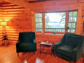 Interior - Treetops Cabin easy to Asheville w/ Comfy King Suite, ❤ Views, fast wifi (Mars Hill)