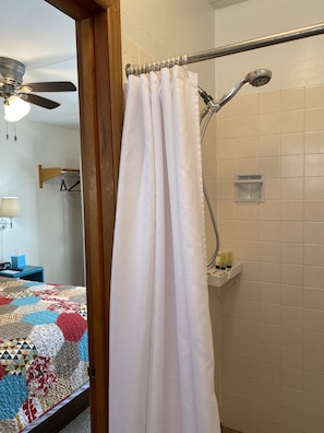 Free toiletries, hair dryer, towels, soap