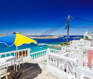 Room, 1 Bedroom, Patio | Terrace/patio - Triple Sea View Family Room Close To The Beach (Rhodes)